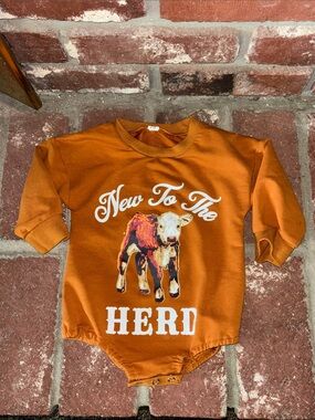 Baby Orange 'New To The Herd' Bodysuit 6-12months